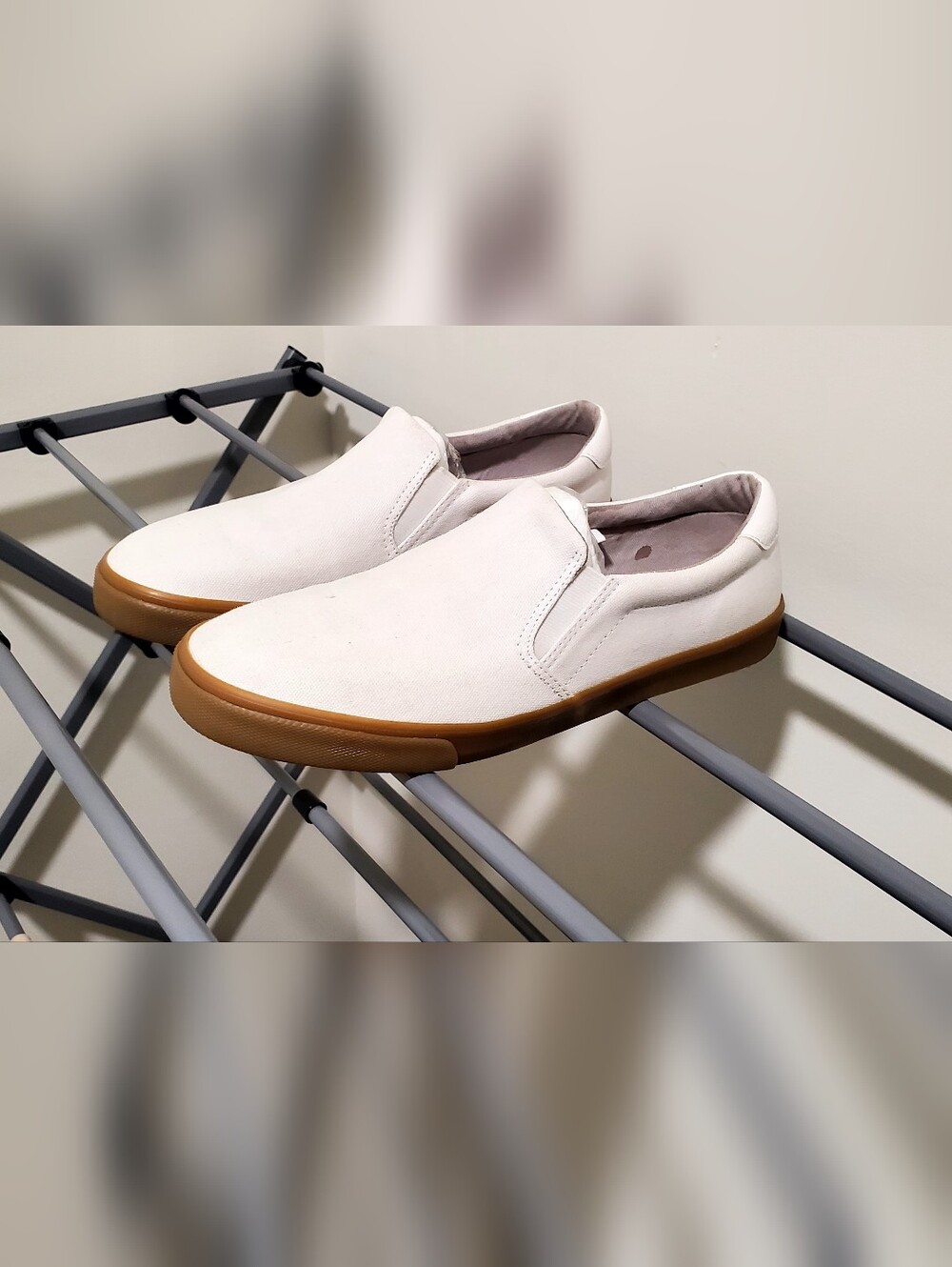 Old Navy White Canvas Slip-On Shoe